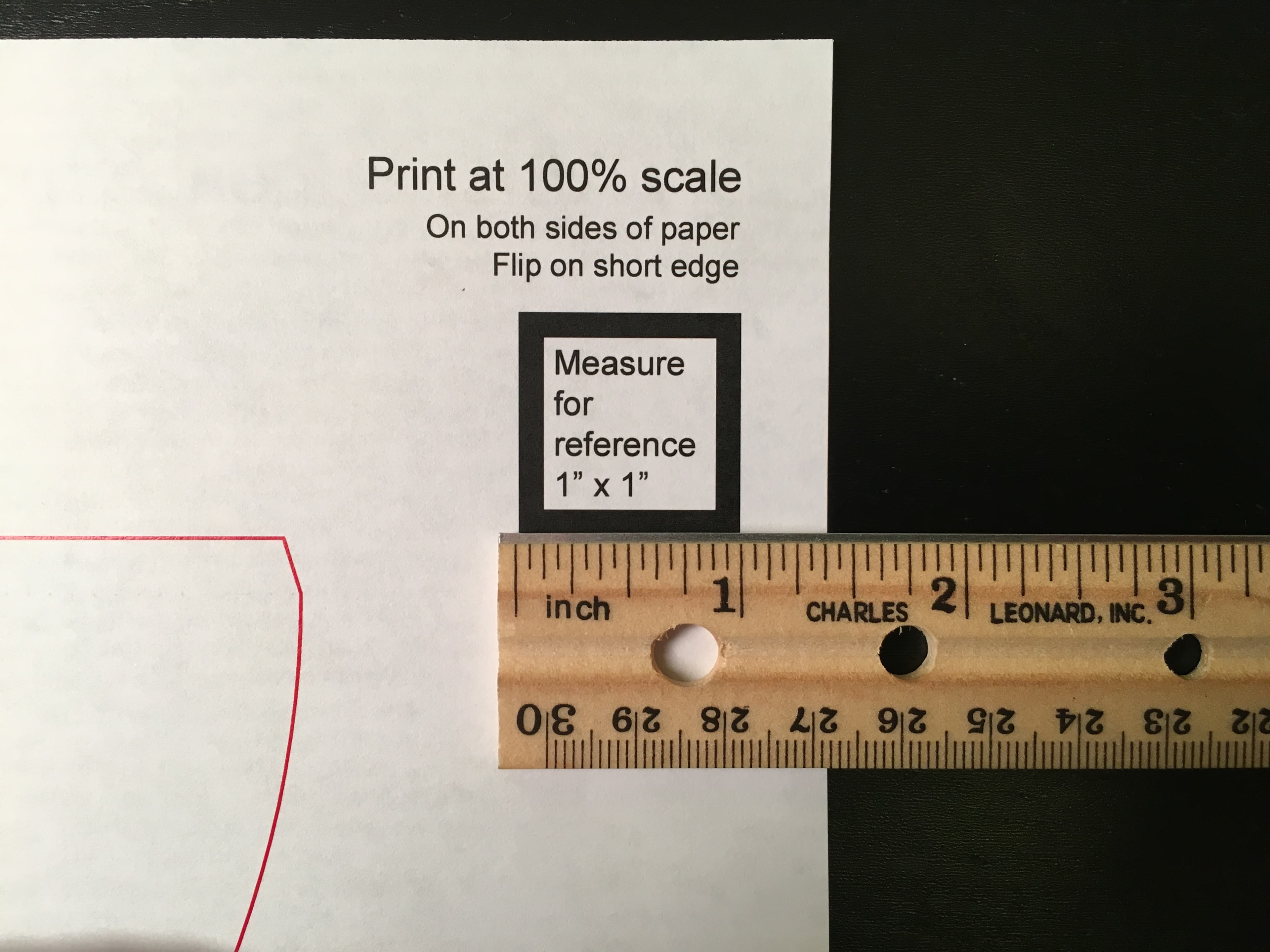 Measuring template